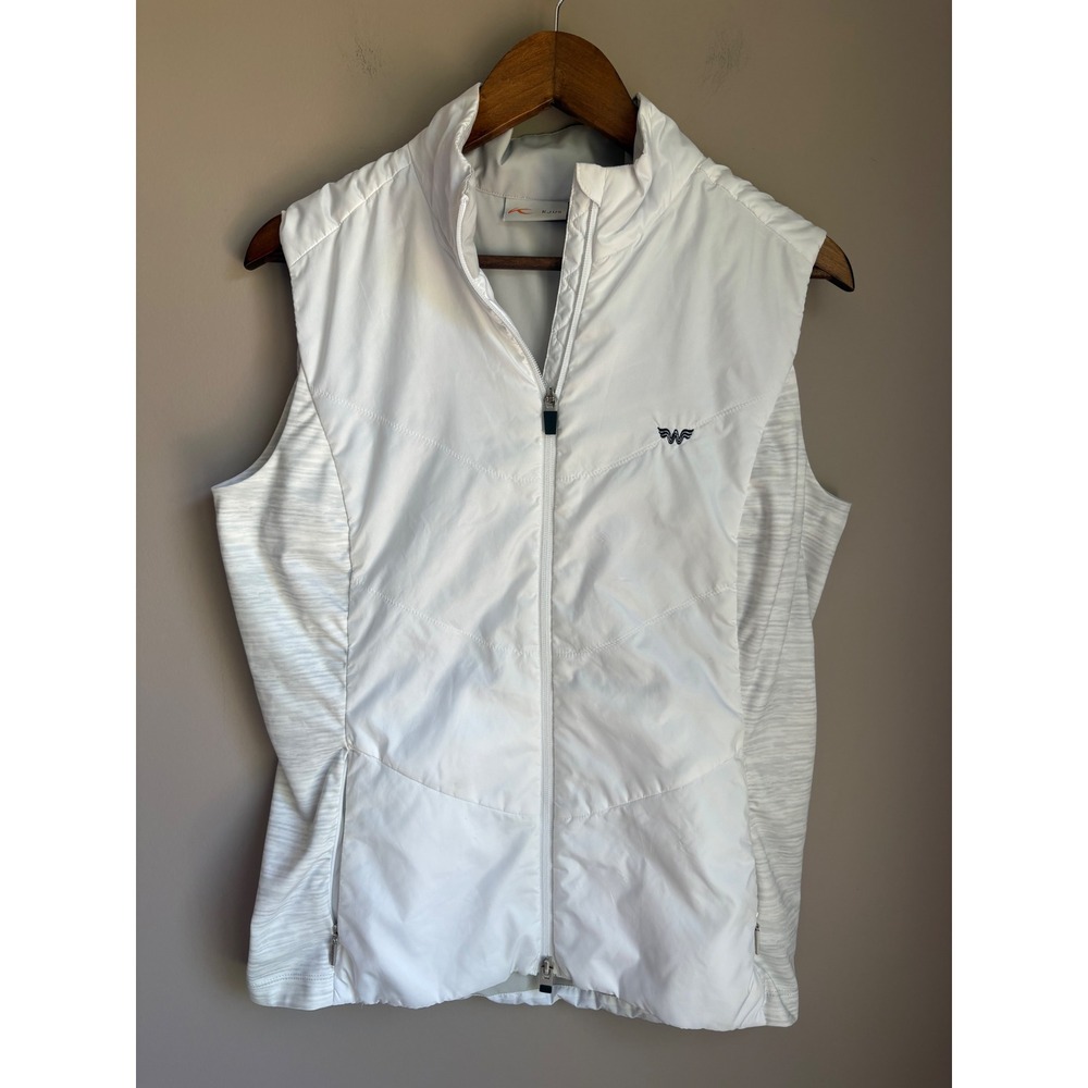 KJUS Radiation Vest Womens XL White Full Zip Insulated Golf Active